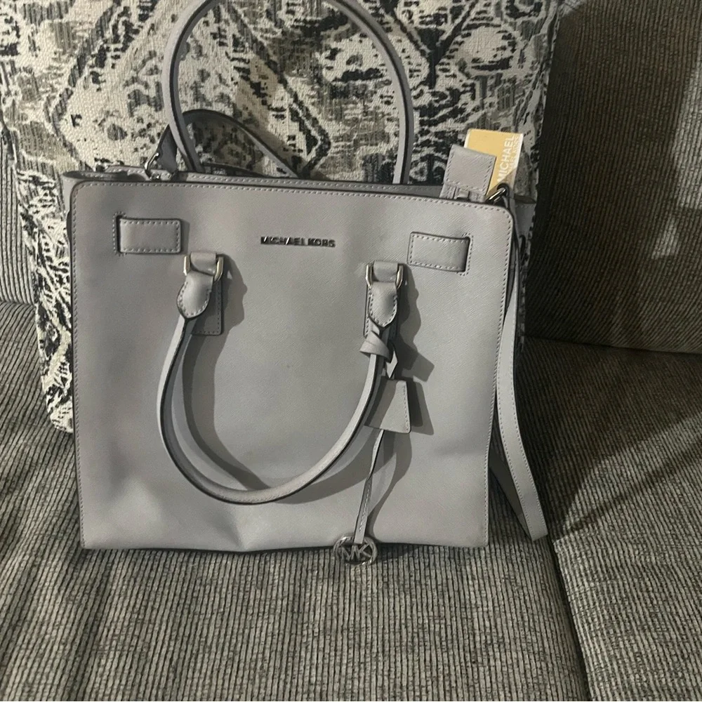 Michael Kors Gray Satchel Bag